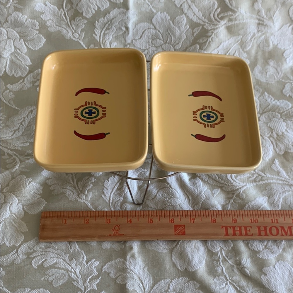 Sagaform  - Yellow Stonewar Serving Dishes - RED CHILI PEPPERS - Southwest Style